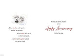 Traditional Annivesary Card Husband - 9 x 6 inches - Piccadilly Greetings