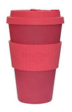 Ecoffee Cup 14oz 400ml Reusable Cups With Silicone Lid Tops, Made With Natural Bamboo Fibre