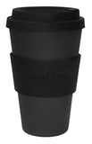 Ecoffee Cup: Kerr & Napier Black Silicone 14oz, Reusable Eco Friendly Takeaway Coffee Cup