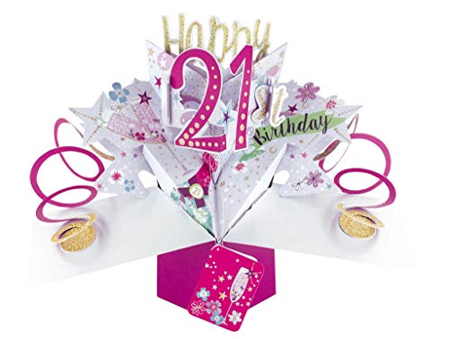 Second Nature Female 21st Birthday Pop Up Greeting Card - POP187