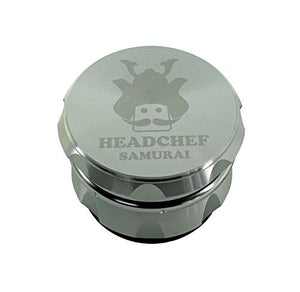 Headchef Samurai High Quality Metal Herb and Tobacco Grinder with Sifter Scraper – 4 Piece Grinder, 55mm