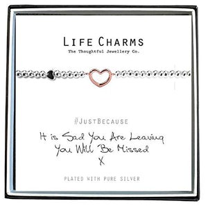 Life Charms Sad You Are Leaving You Will Be Missed Bracelet