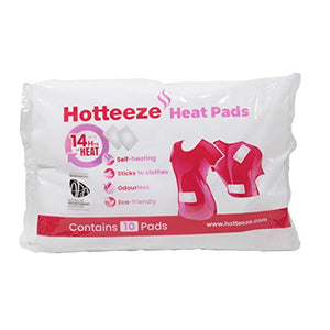 Hotteeze Eco Friendly Self Adhesive Odourless Pain Relief Heat Pads - 1 Pack (10 pads)