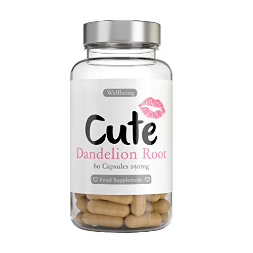 Cute Nutrition Dandelion Root Pills for Women Easy to Swallow Capsule Weight Control and Detox Aid 60 Capsules