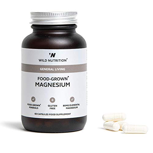 Wild Nutrition – Natural Food-Grown Magnesium Supplement – 60 Soft-gel Capsules