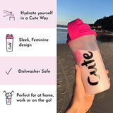 Cute Shaker Bottle for Women 700ml | High Quality, Durable, Leak Proof Gym Protein Powder Blender Cup for Girls | Dishwasher Safe and BPA Free