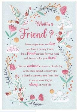 Greeting Card (ICG-3265) - Female Birthday - What is a Friend? - Embossed Finish