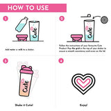 Cute Shaker Bottle for Women 700ml | High Quality, Durable, Leak Proof Gym Protein Powder Blender Cup for Girls | Dishwasher Safe and BPA Free