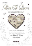 Birthday Card One I Love - 10 x 7 inches - Piccadilly Greetings