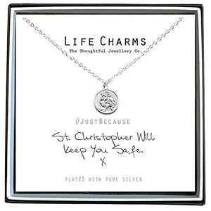 Life Charms St Christopher Will Keep You Safe Necklace