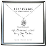 Life Charms St Christopher Will Keep You Safe Necklace