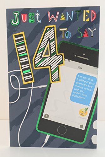 Boy Age 14 Just Wanted To Say Birthday Card - Phone