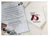 Male 75th Birthday Card (CO-YA222) - 1945 Year You Were Born Greeting Card for Him with Facts Inside - Age 75 - Attractive Foil Finish