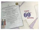 Female 60th Birthday Card (CO-YA215) - 1960 Year You Were Born Greeting Card for Her with Facts Inside - Age 60 - Attractive Foil Finish