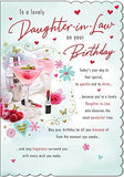 Traditional Birthday Card Daughter in Law - 9 x 6 inches - Piccadilly Greetings