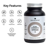 Wild Nutrition - Pure Strength Omega 3 – Natural Fish Oil Supplement - 120 Soft-gel Capsules