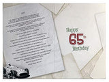 Male 65th Birthday Card (CO-YA218) - 1955 Year You Were Born Greeting Card for Him with Facts Inside - Age 65 - Attractive Foil Finish