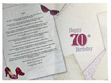 Female 70th Birthday Card (CO-YA219) - 1950 Year You Were Born Greeting Card for Her with Facts Inside - Age 70 - Attractive Foil Finish