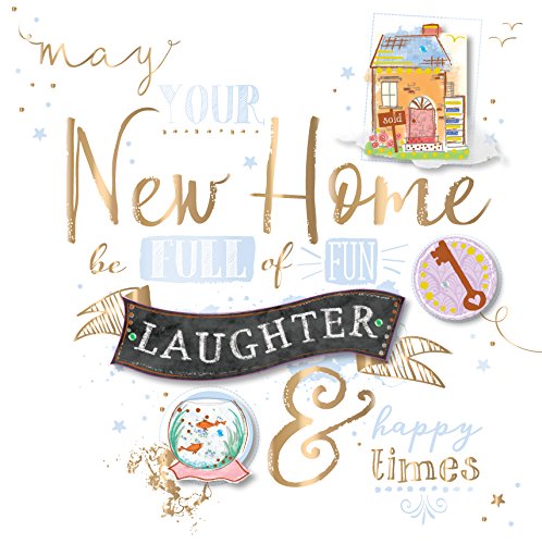 New Home Handmade Embellished Greeting Card by Talking Pictures Cards