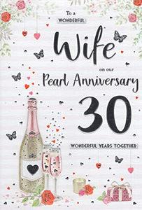 For My Wonderful Wife on our 30th Pearl Anniversary Card ICG