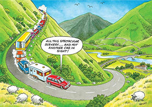 CARAVAN QUEUE FUNNY HUMOUROUS BIRTHDAY CARD THE FUNNY SIDE OF LIFE!