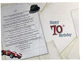 Male 70th Birthday Card (CO-YA220) - 1950 Year You Were Born Greeting Card for Him with Facts Inside - Age 70 - Attractive Foil Finish