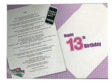 Girl's 13th Birthday Card (CO-YA201) - 2007 Year You Were Born Greeting Card - Age 13 - Greeting Card with Facts Inside for Her - Attractive Foil Finish