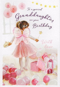 ICG Special Granddaughter Birthday Card - Fairy